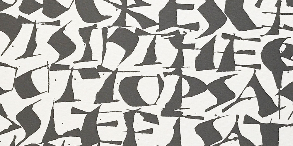 Lieve Cornil - Offline Lettering Courses - Schrift - textuur - kalligrafie - Quadrata - Schrift