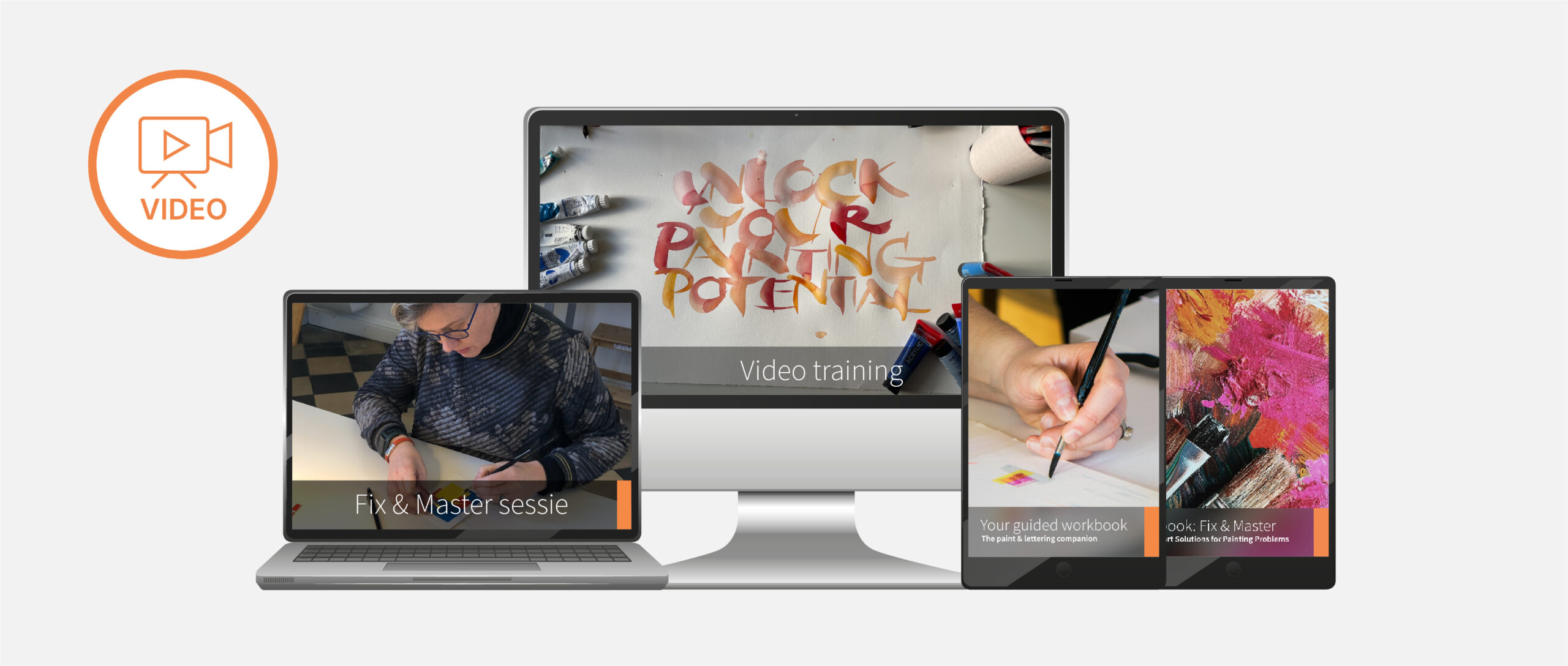 Lieve Cornil - Lettering Courses - Unlock your painting potential - foto overzicht - 2